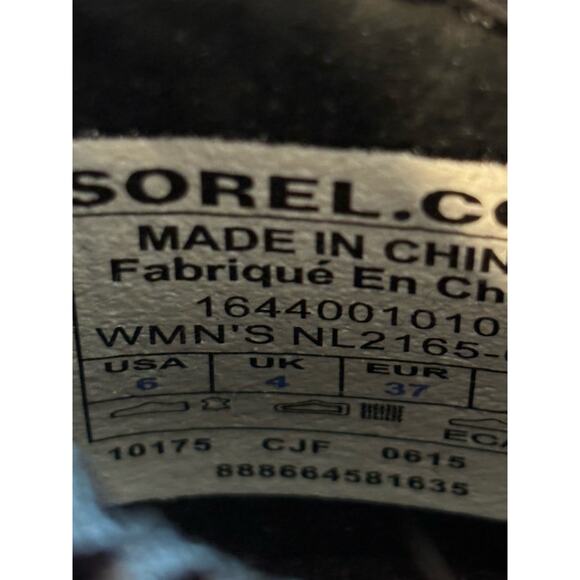 Sorel Major Black Mesh & Patent Lace Up Boots - size 6 - Picture 8 of 8